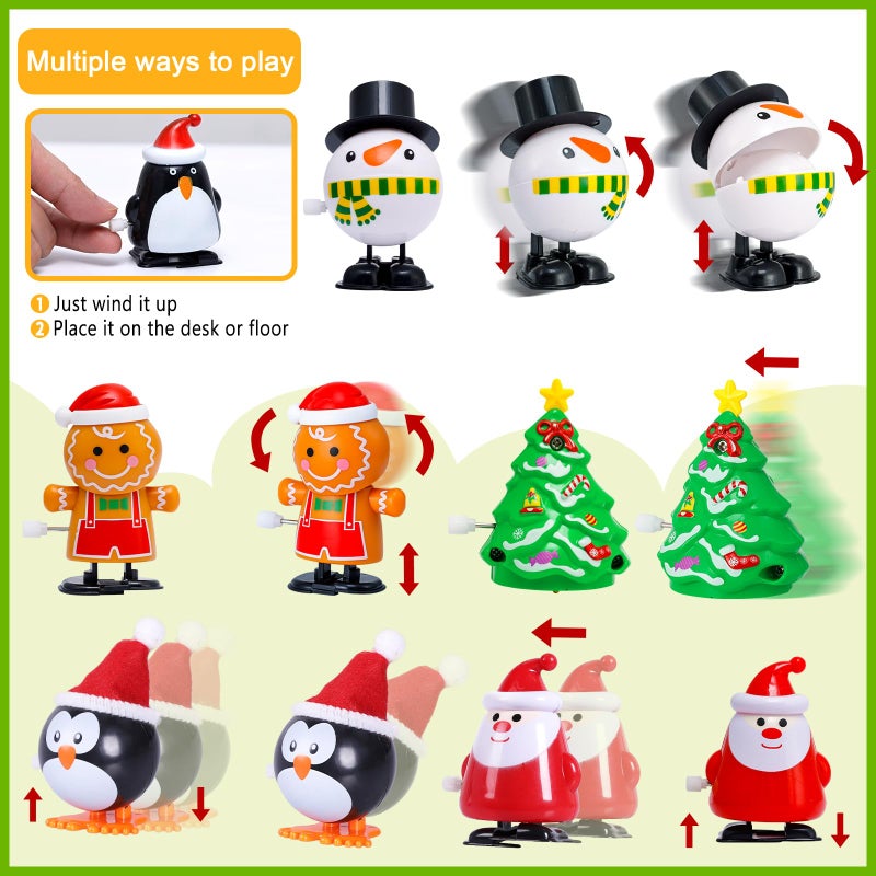 Max Fun 30pcs Christmas Wind Up Toys Stocking Stuffers for Kids Christmas Party Favors Bulk Christmas Goody Bag Filler - Image 3